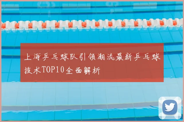 上海乒乓球队引领潮流最新乒乓球技术TOP10全面解析
